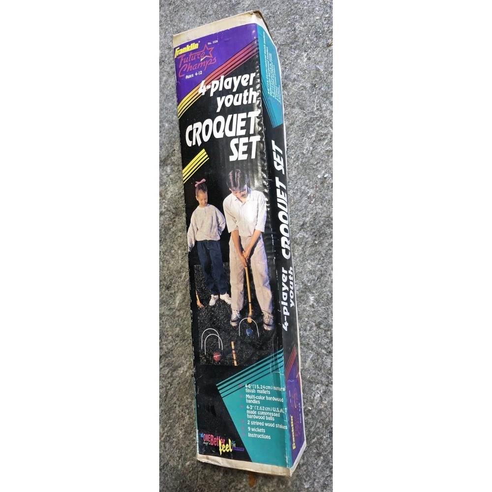 NEW Sealed Vintage‎ Franklin Future Champs Croquet Set Youth Wooden Game